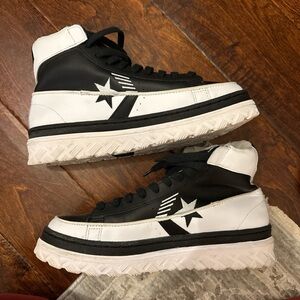 Converse Black and White Platform Sneakers
